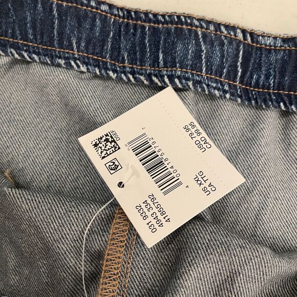 American Eagle Aerie Women's XXL Denim Pull On Maxi Skirt Slit Blue NWT - Picture 6 of 10